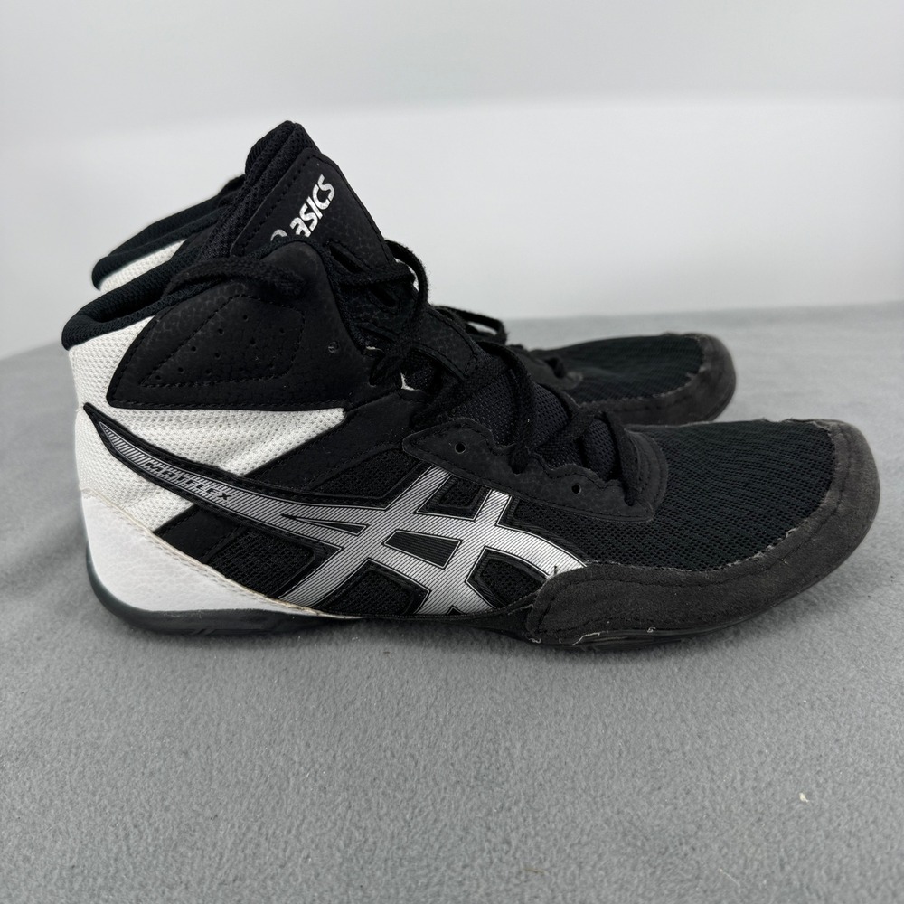 ASICS Matflex 6 Mens 9 Wrestling Shoes Black Silver Grappling 1081A021